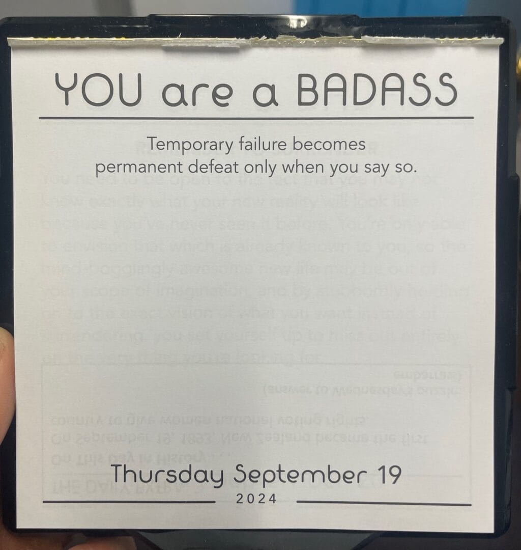 Don't let temporary failure stop you forever 1 temp failure badass page